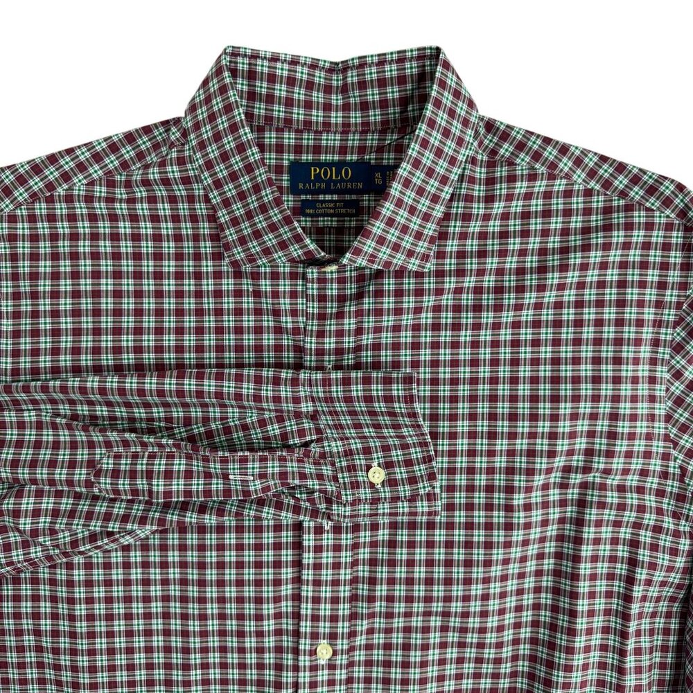Polo Ralph Lauren Mens Classic Plaid Button Down Shirt XL Red Old Money Preppy